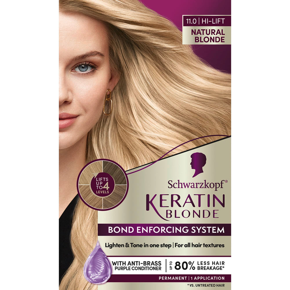 Schwarzkopf Keratin Blonde color cream for up to four level lift and tone
