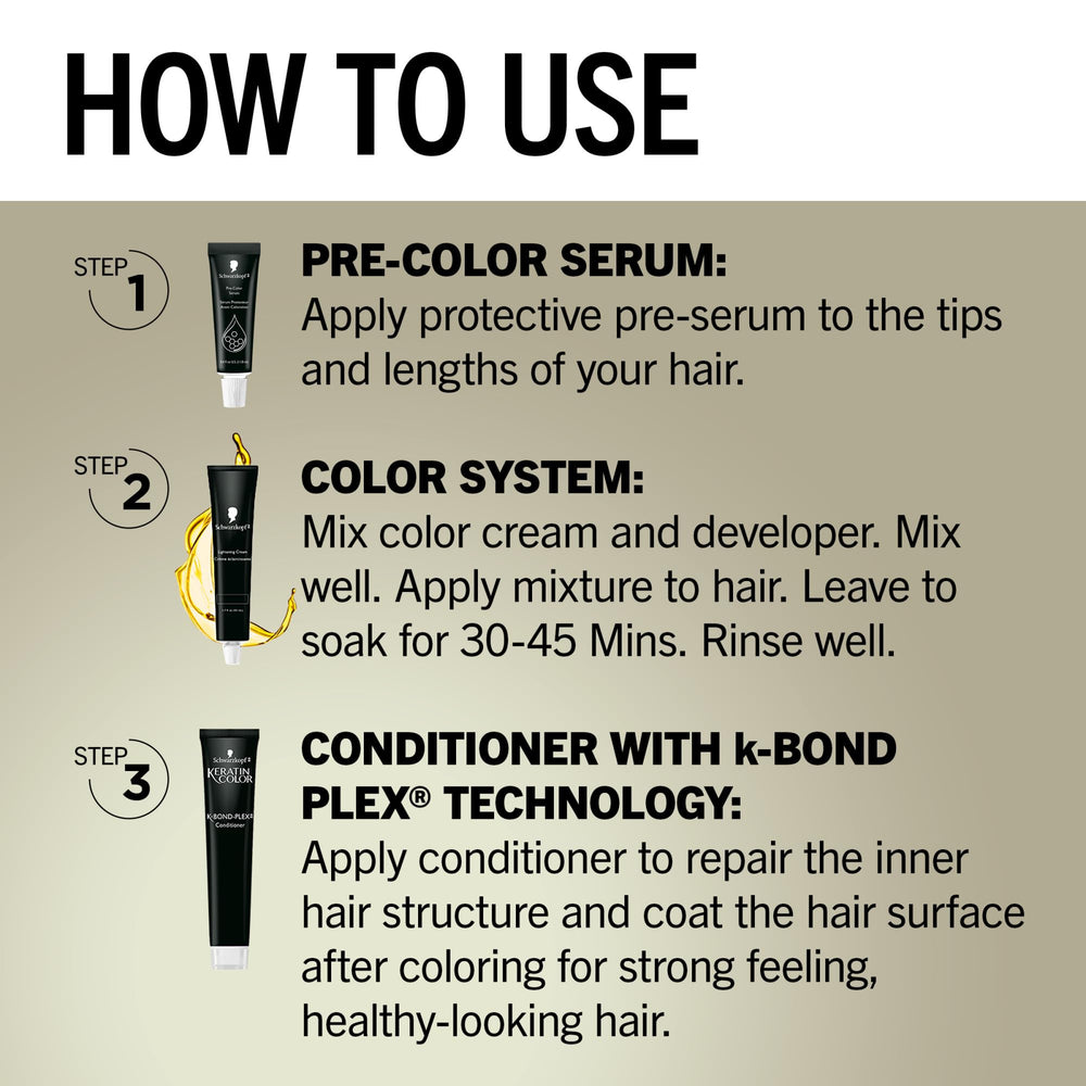 Professional-quality color at home with long-lasting color intensity.