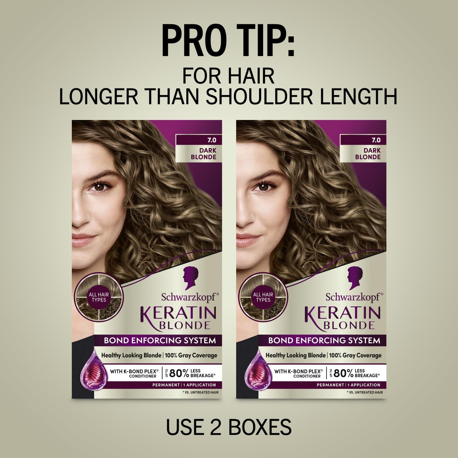Schwarzkopf Keratin Blonde shade 7.0 dark blonde bottle for mixing.