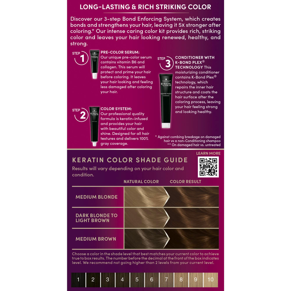 Schwarzkopf Keratin Color Berry Brown disposable gloves for clean application.