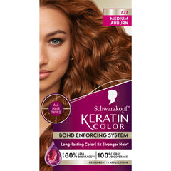 Schwarzkopf Keratin Color Cream applies evenly for vibrant auburn shade