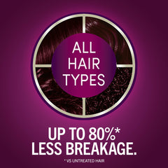 Schwarzkopf Keratin Color developer bottle ensuring even root-to-tip color.