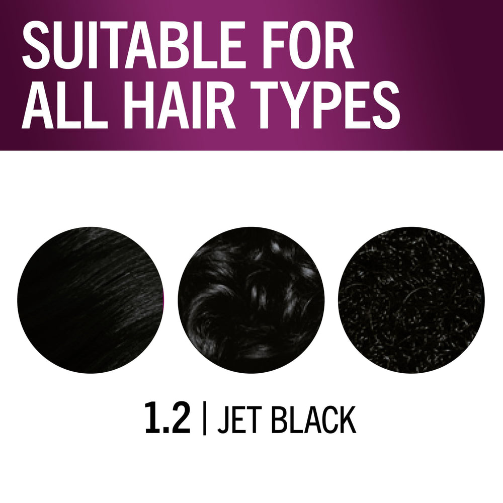 Schwarzkopf Keratin Color jet black pre-color serum primes the hair