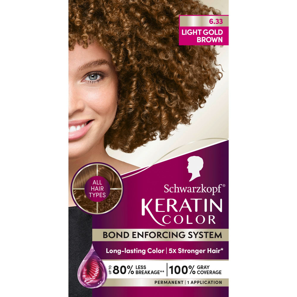 Schwarzkopf Keratin Color kit bottle and cream for vibrant at-home shade