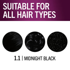 Schwarzkopf Keratin Color Midnight Black color cream tub for vibrant coverage.