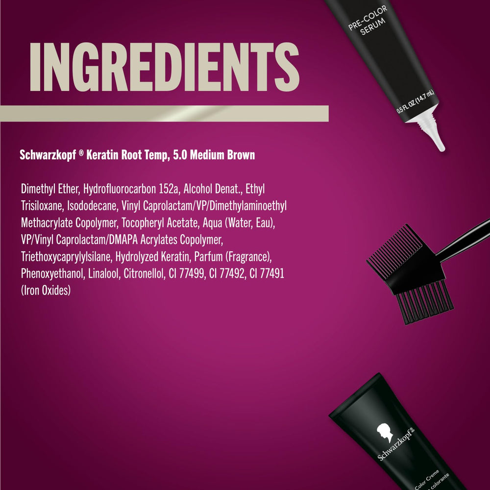 Schwarzkopf Keratin Color Root Spray provides easy, precise application to root areas.