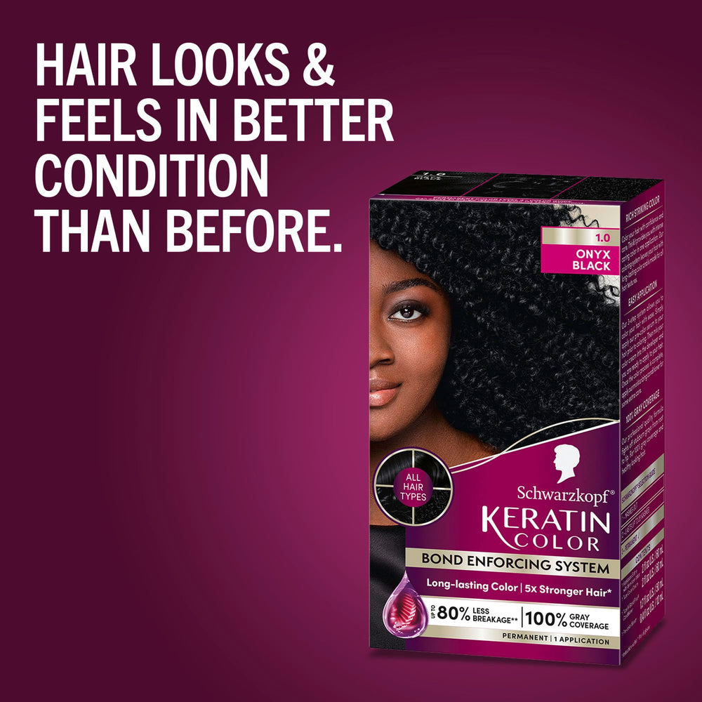 Schwarzkopf Keratin Color root-to-tip coverage on longer hair