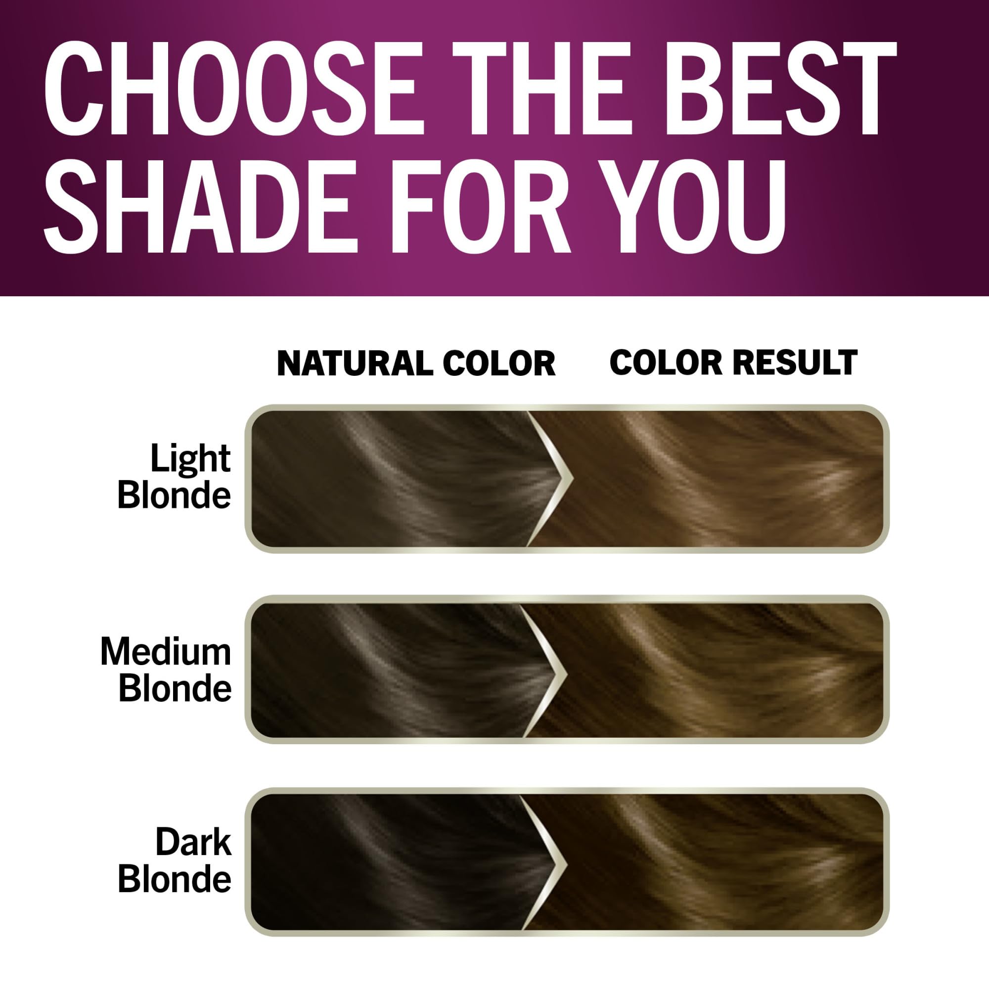 Shade swatches displaying 6.83 light brown result