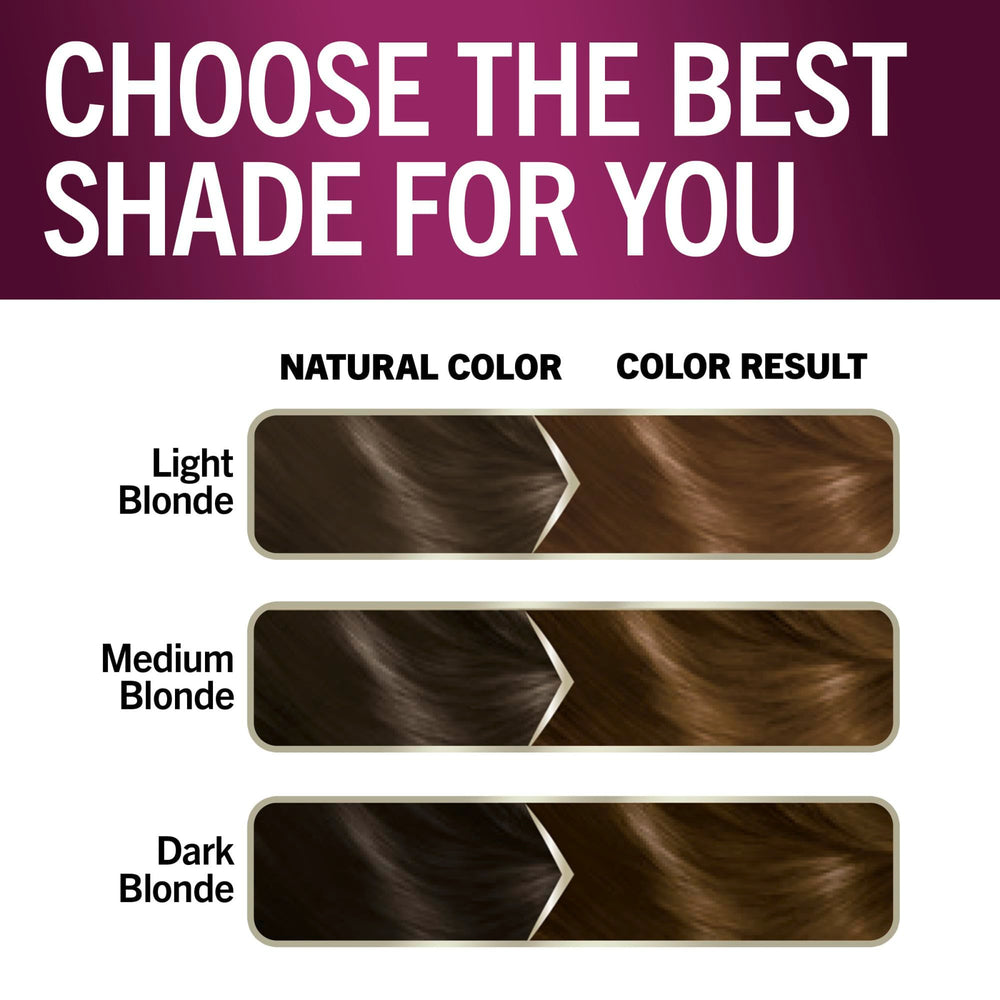 Shade swatches displaying 6.83 light brown result