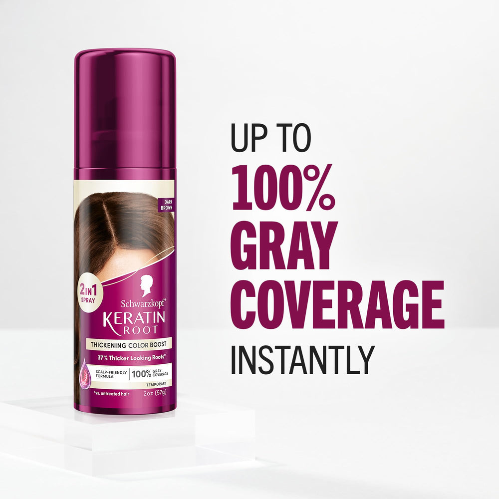 Schwarzkopf Keratin Root Spray scalp-friendly and easy to wash out.