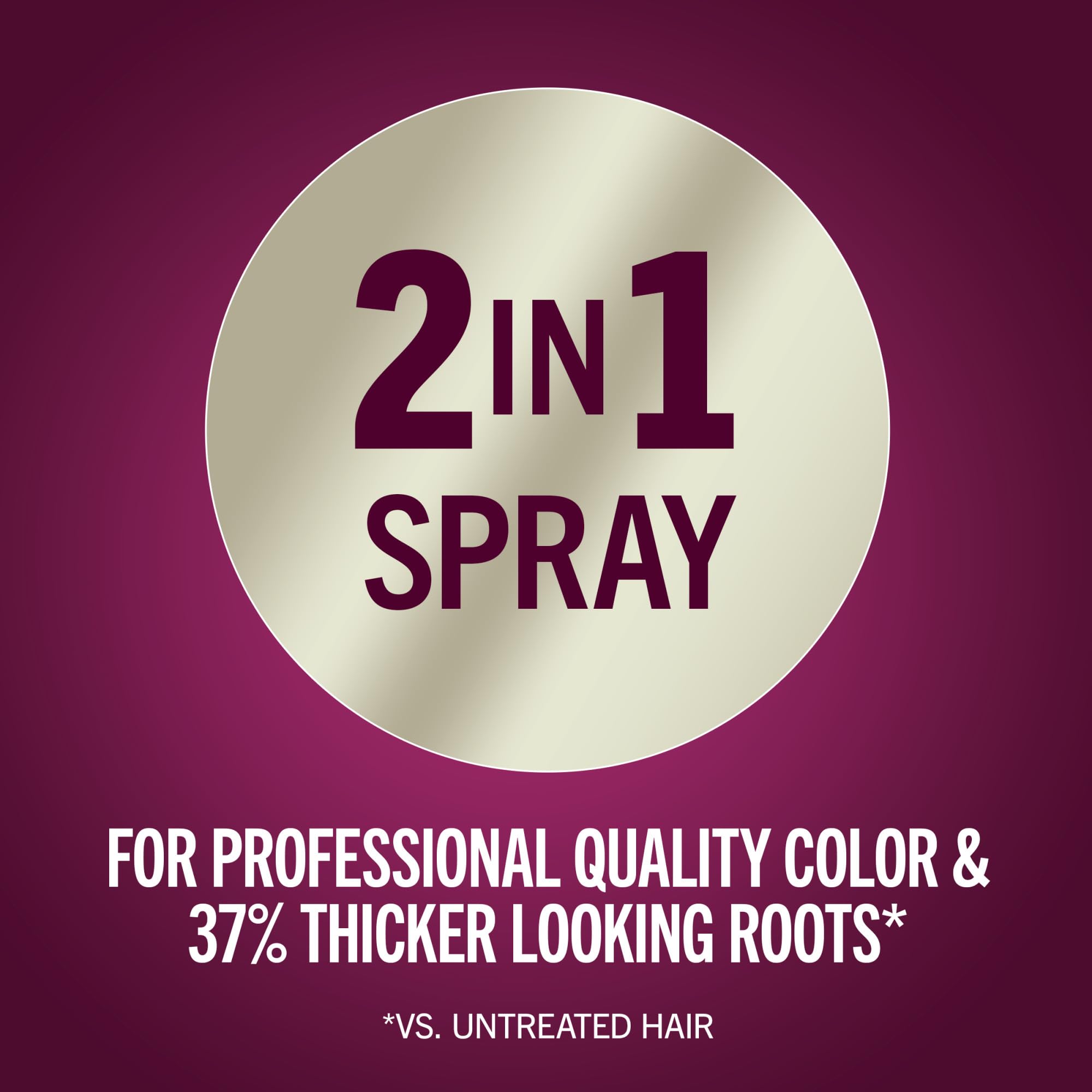 Schwarzkopf Keratin Root Spray showing thicker roots effect