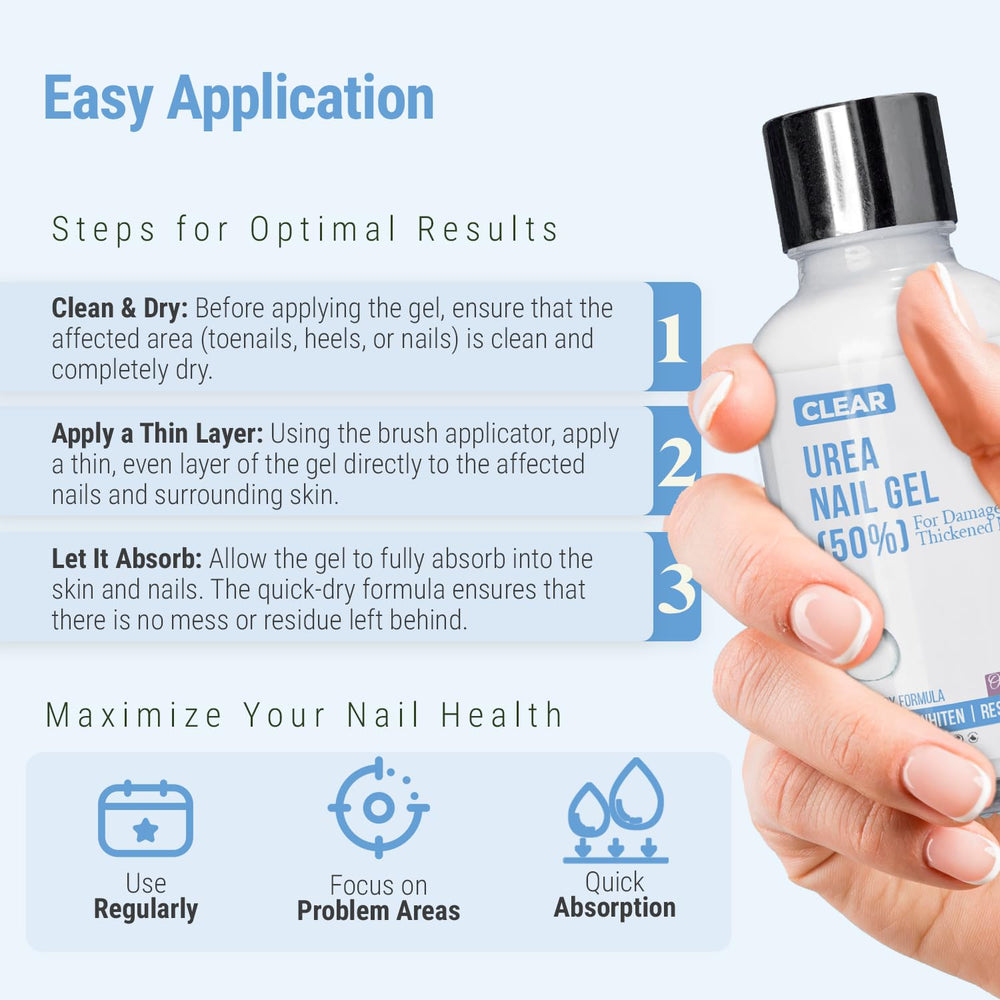 Scientific Solutions Global urea-50-nail-gel nails-before-treatment showing discoloration and thickness.