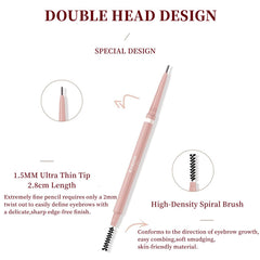 SCIMELI cejas con spoolie para difuminar y lograr aspecto natural