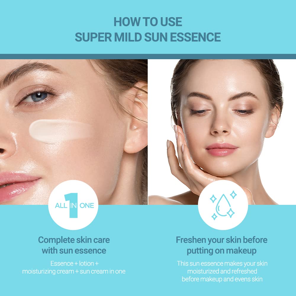 SCINIC Enjoy Super Mild Sun Essence, ingredientes veganos certificados.