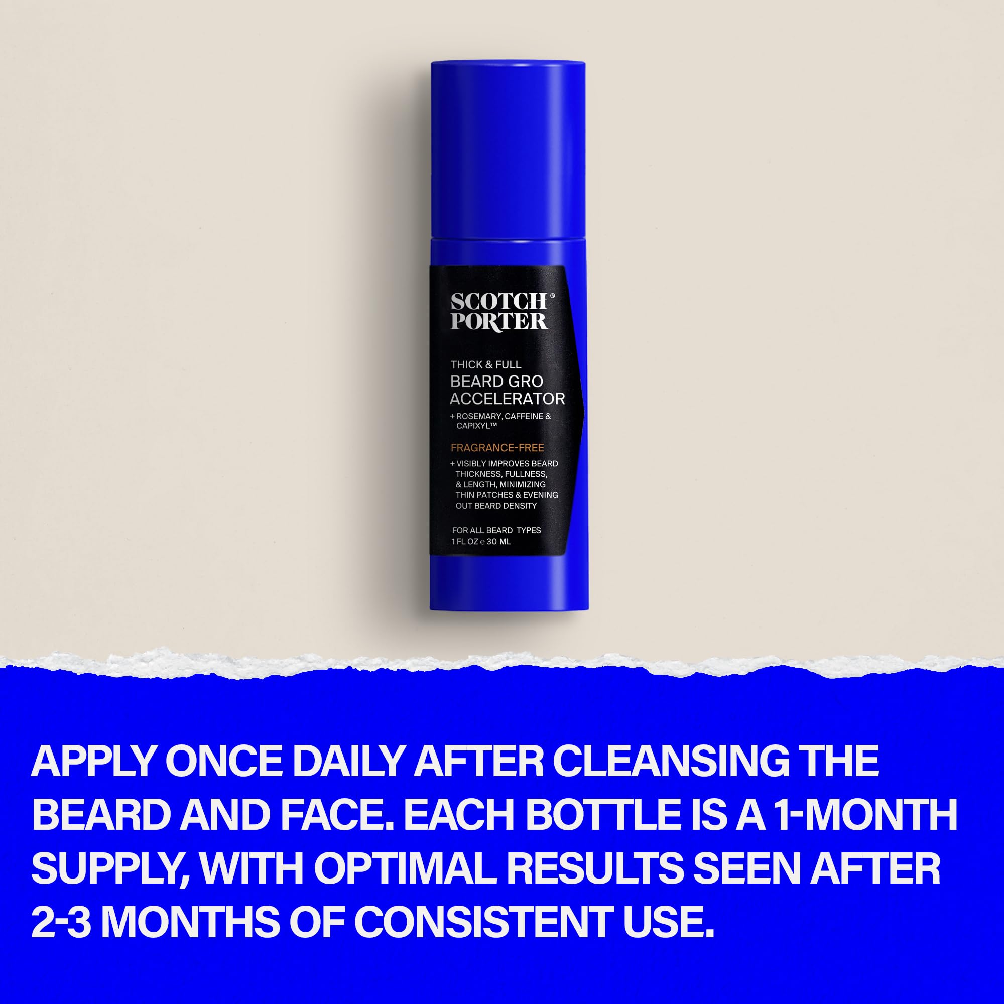 Scotch Porter clean-label bottle front emphasizes vegan, cruelty-free grooming standard.