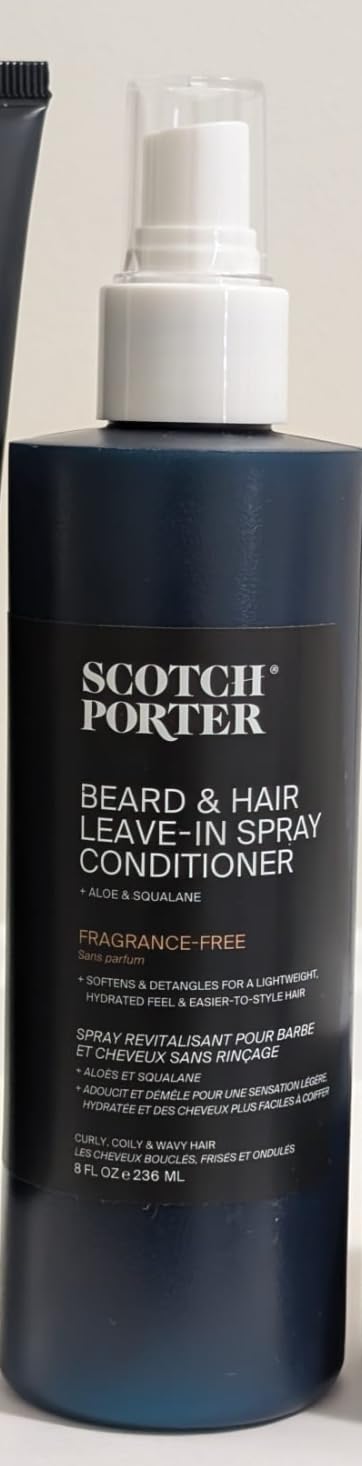 Scotch Porter Daily Hydration Conditioner Spray: aplicación rápida en cabello y barba.