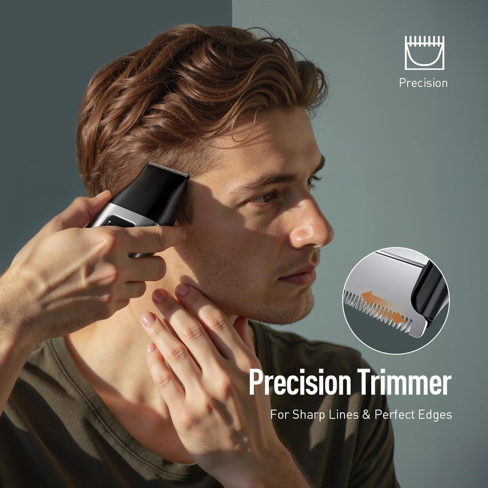 Scrorui IPX7 waterproof design enables safe wet or dry shaving.