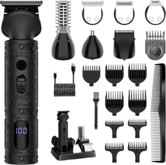Scttomon beard trimmer close-up showing the T-blade for precise edging.
