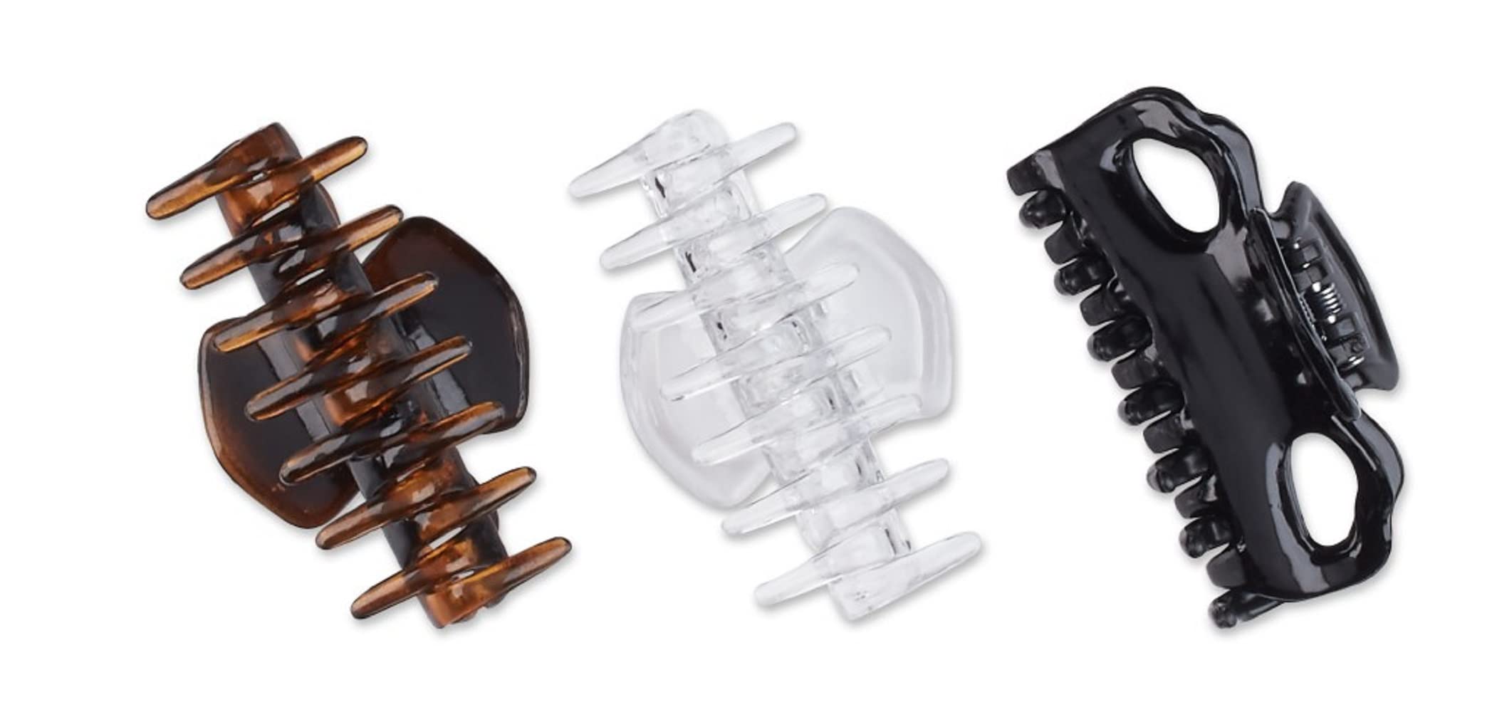 Pinzas Scunci en colores surtidos de 6 cm, ideales para peinados versátiles.