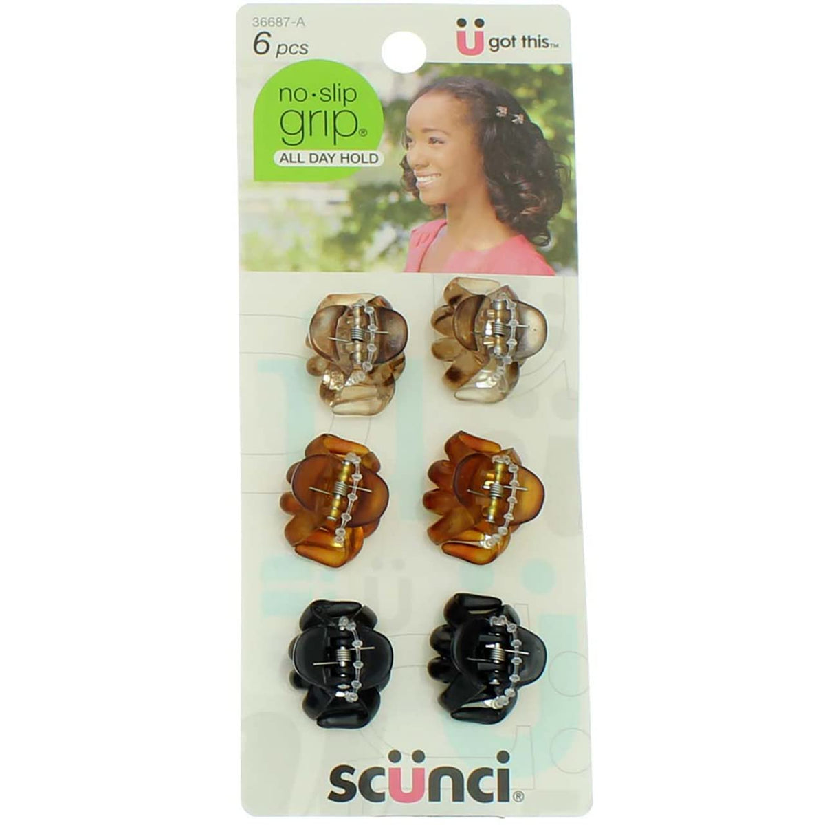 Scunci Clips Pulpo Mini con agarre antideslizante para peinados firmes