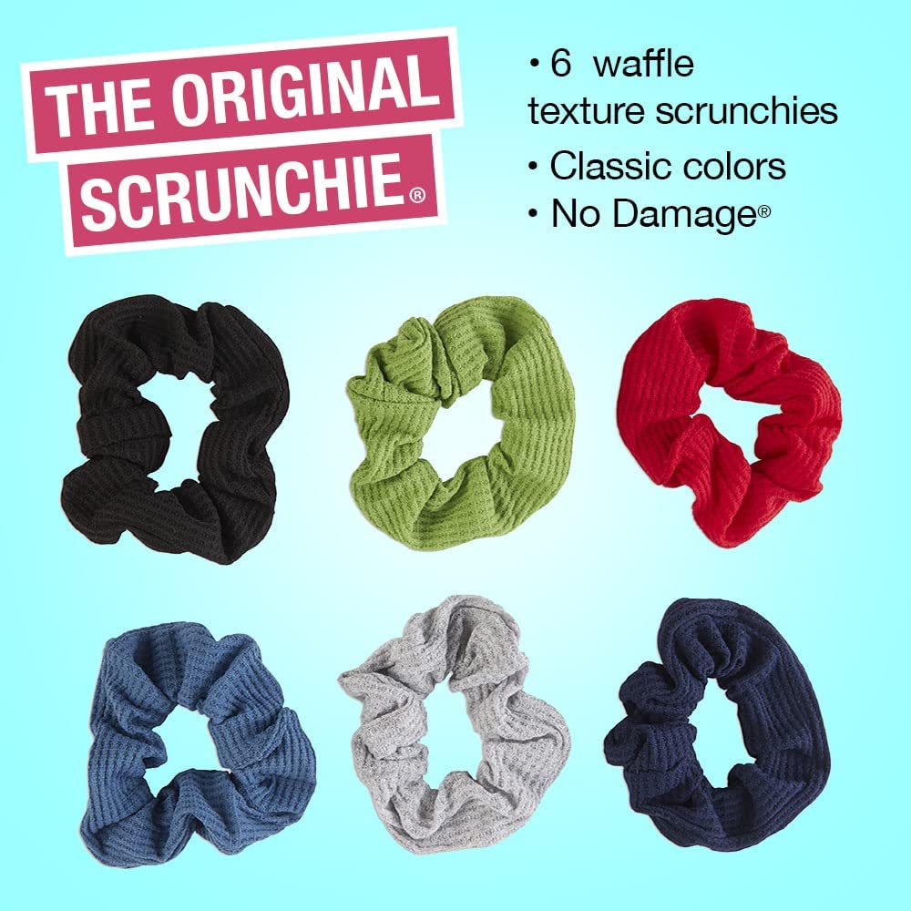 Scrunchies Scunci azul claro, ideales para mantener el cabello fuera de la cara
