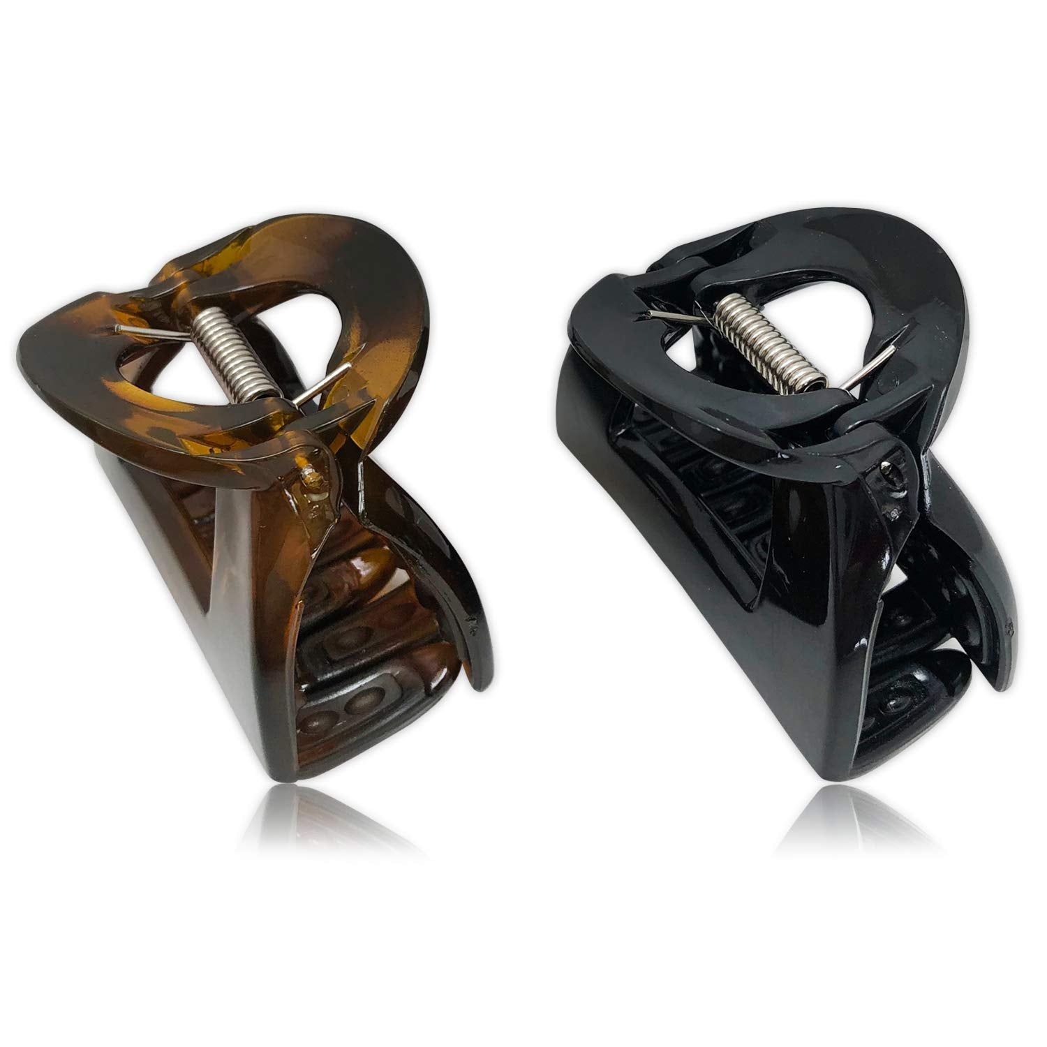 Scunci No-Slip Grip jaw clip in action securing hair during activities.