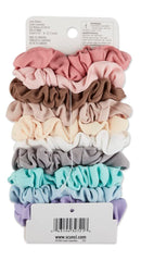 Scunci variety colors scrunchies; versatile color range for outfits and quick styling