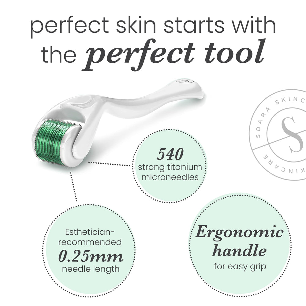 Sdara Skincare Derma Roller free storage case keeps the tool organized.