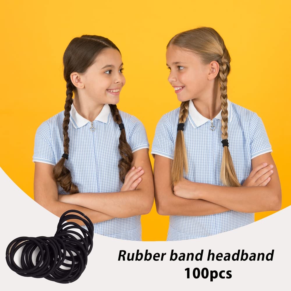 Sderoq everyday-use black hair ties in a bag