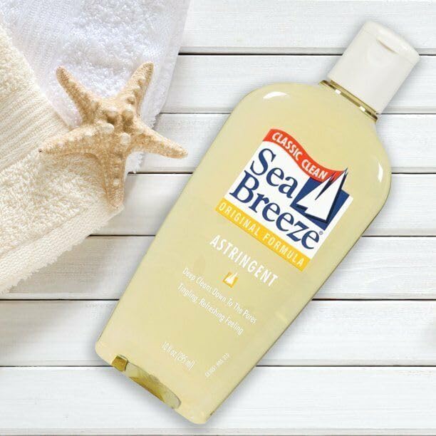 Sea Breeze Astringente Original, uso diario para una limpieza facial rápida