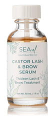 Sea-El Sérum de Ricino para pestañas con brocha suave para aplicación precisa.
