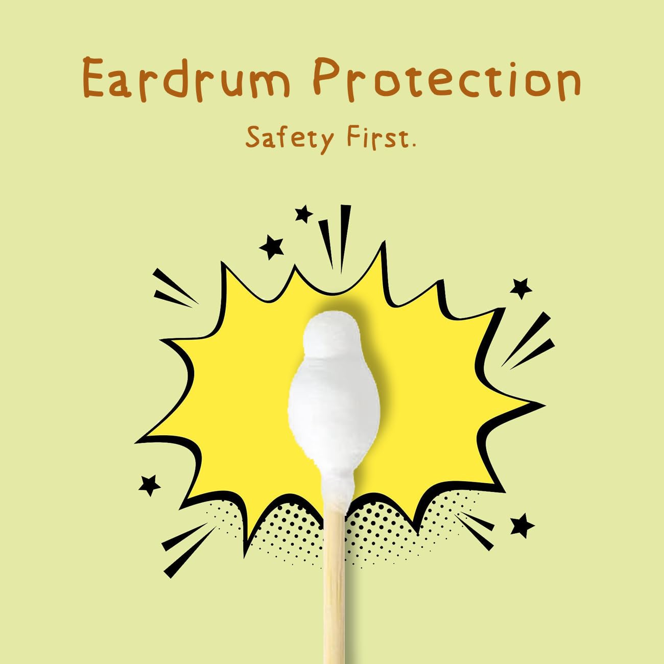 Sea Turtle Bamboo Cotton Swabs with baby safety rim for gentle use.