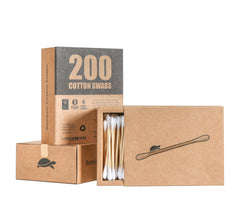 Sea Turtle bamboo cotton swabs double tips for precise cleaning and safe use
