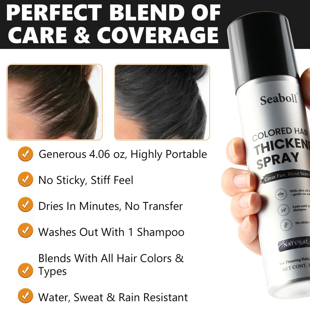 Seaboll Natural Black Coverage blends with your hair color seamlessly.
