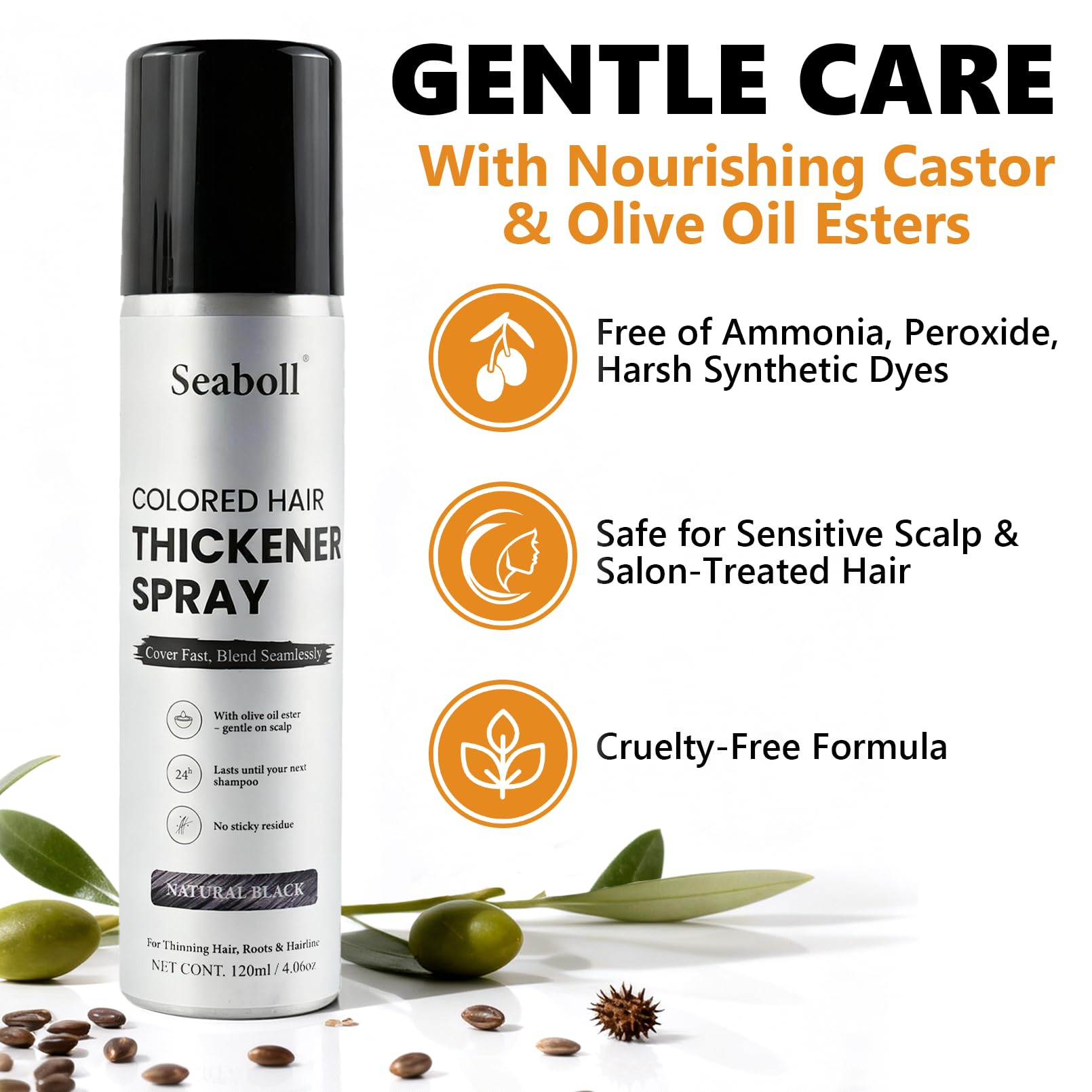 Seaboll Quick Dry Spray delivers fast, transfer-resistant color.