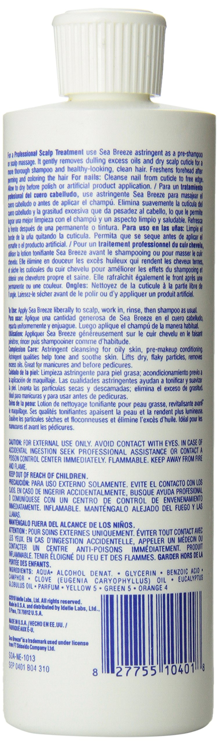 SeaBreeze Astringent closeup label showing US origin and skincare-ready formula