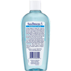 Sea Breeze etiqueta detalle, ingredientes amables para piel sensible.