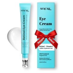 Seacall crema ojos retinol botella de 15 ml para reducción suave de arrugas.