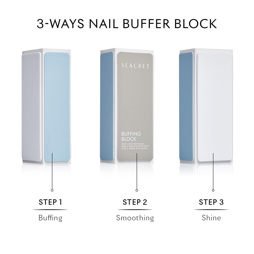 SEACRET Minerals nail buffer packaging keeps two buffers ready.