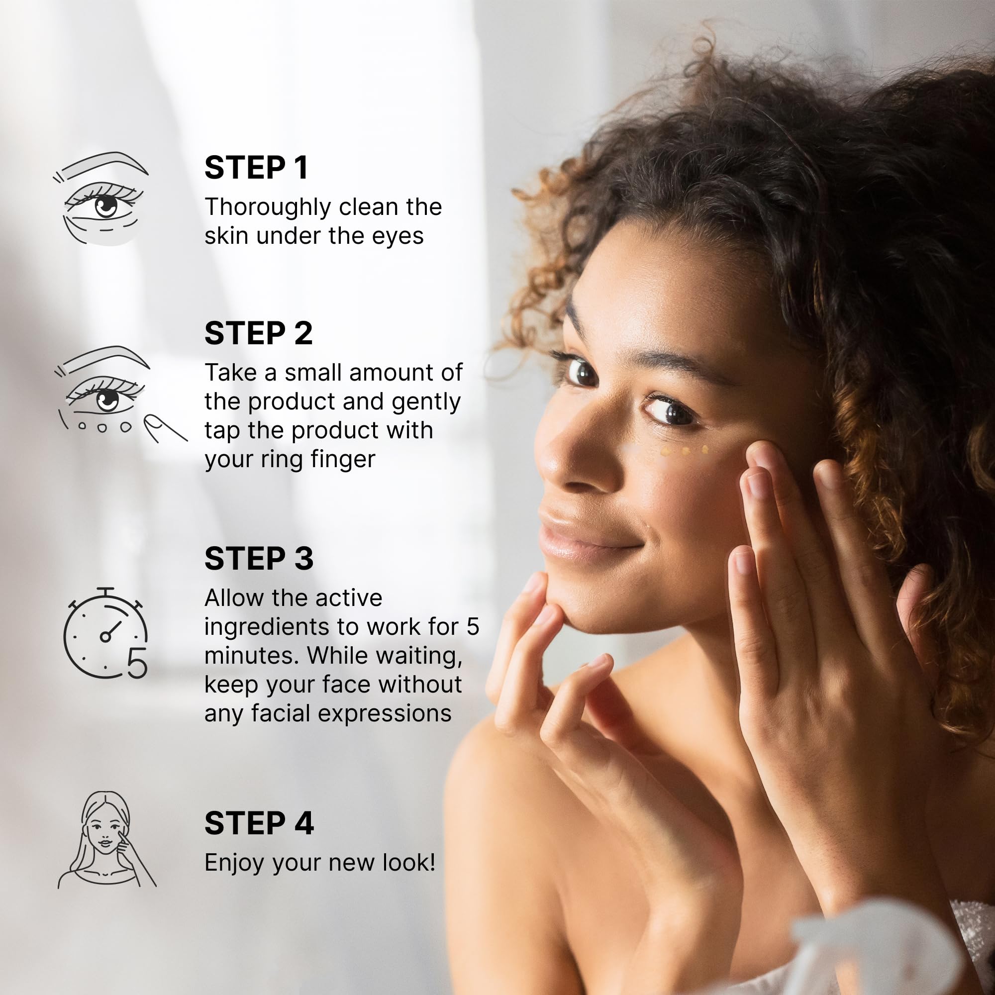 SEAMANTIKA Before-after puffiness close-up suggesting possible instant improvement