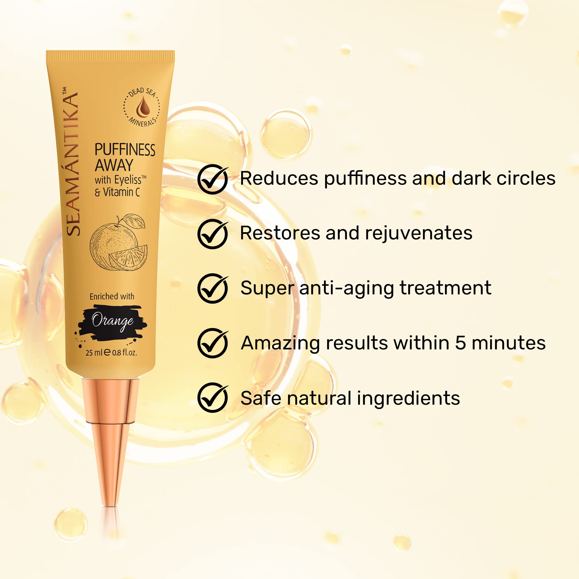 SEAMANTIKA Eye Cream texture close-up highlighting creamy hydration and smoothing
