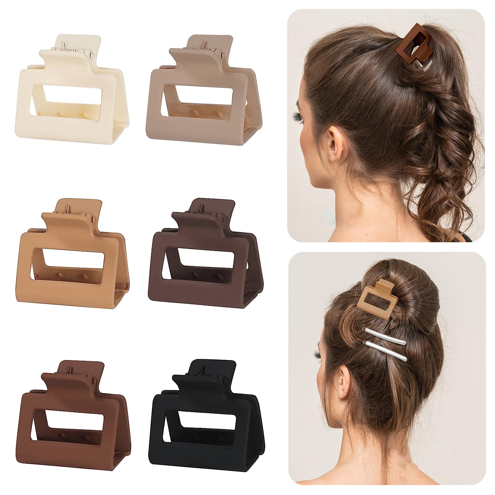 Seapaw clip garra pelo seis piezas colores variados uso diario