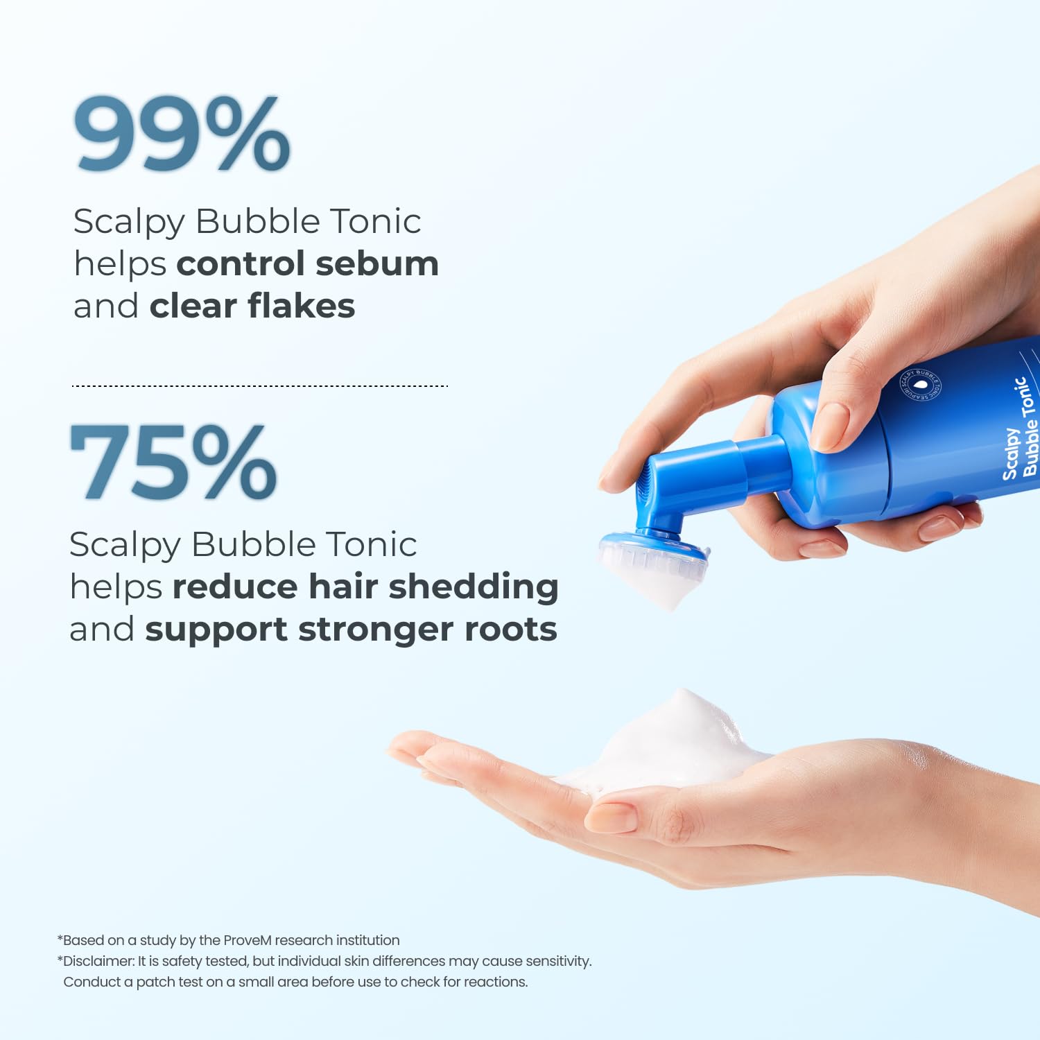 Seapuri Scalpy Bubble Tonic shows cooling menthol for instant scalp comfort.