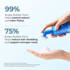 Seapuri Scalpy Bubble Tonic shows cooling menthol for instant scalp comfort.