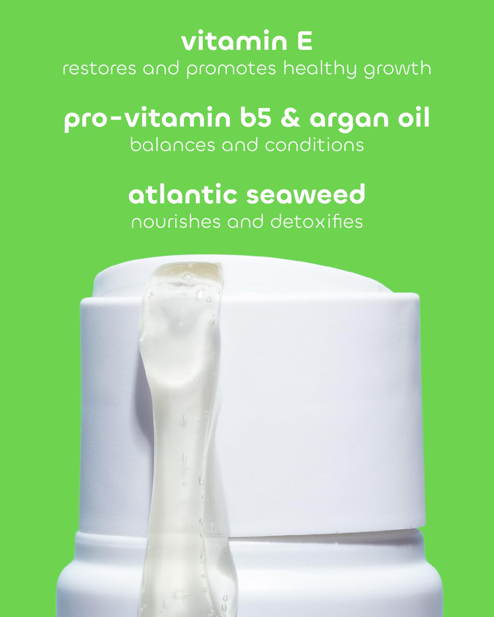 Seaweed Bath Co. Balance Champú ingredientes naturales para cuero cabelludo equilibrado y brillo suave.