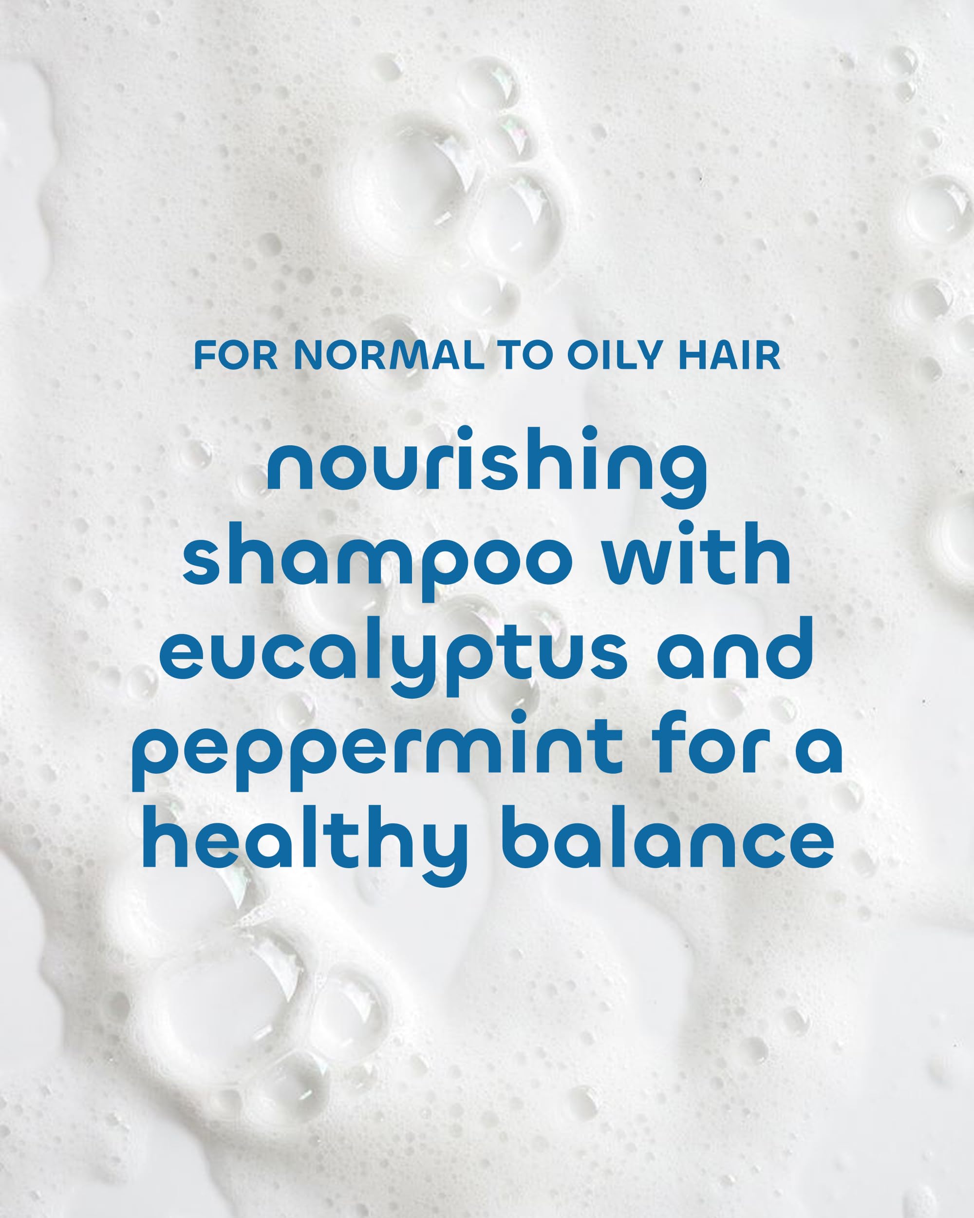 Seaweed Bath Co. Balance Champú etiqueta muestra alga atlántica para cabello limpio y suave.
