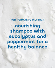 Seaweed Bath Co. Balance Champú etiqueta muestra alga atlántica para cabello limpio y suave.