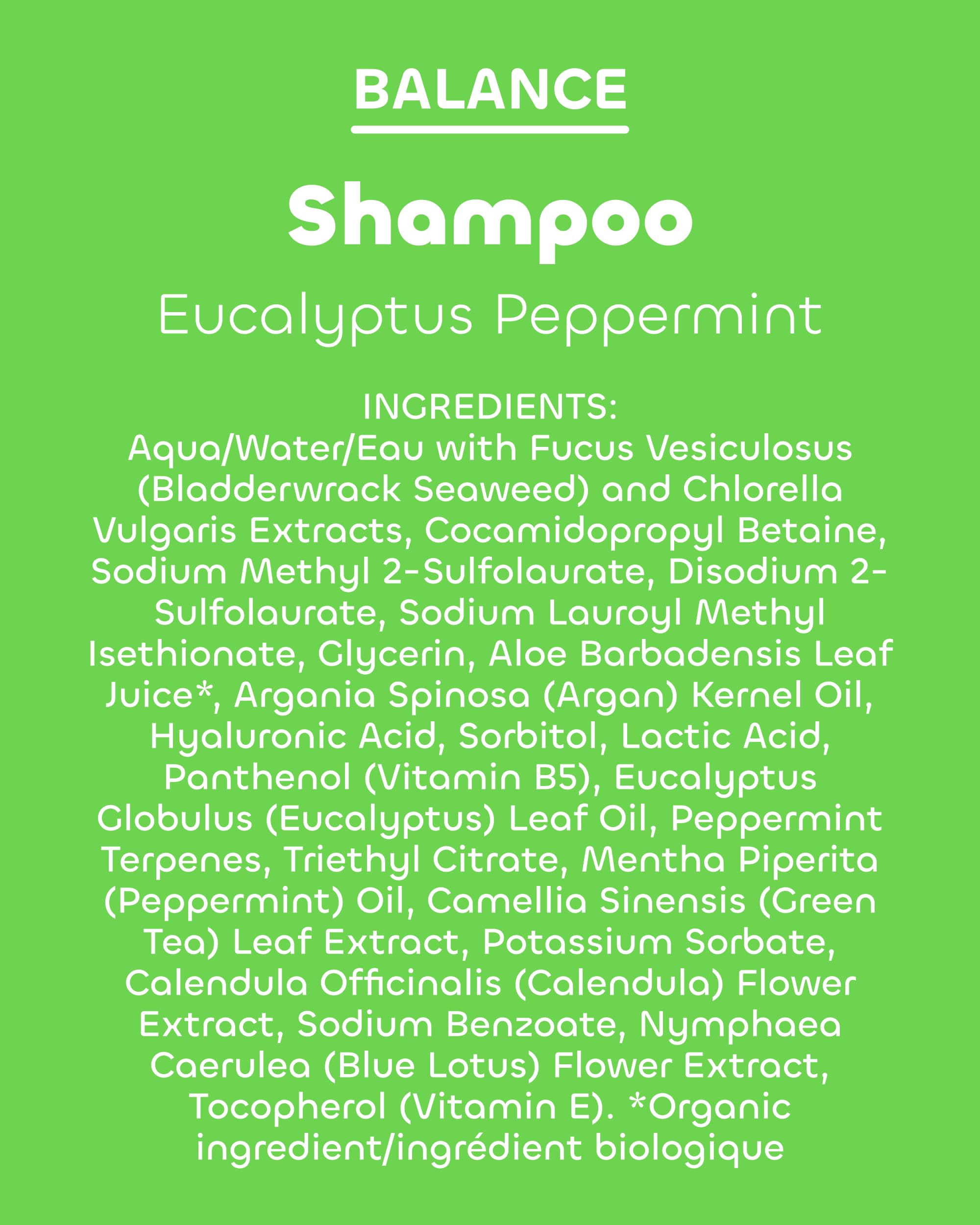 Seaweed Bath Co. Balance Champú envase reciclado, opción consciente para cuidado capilar diario.