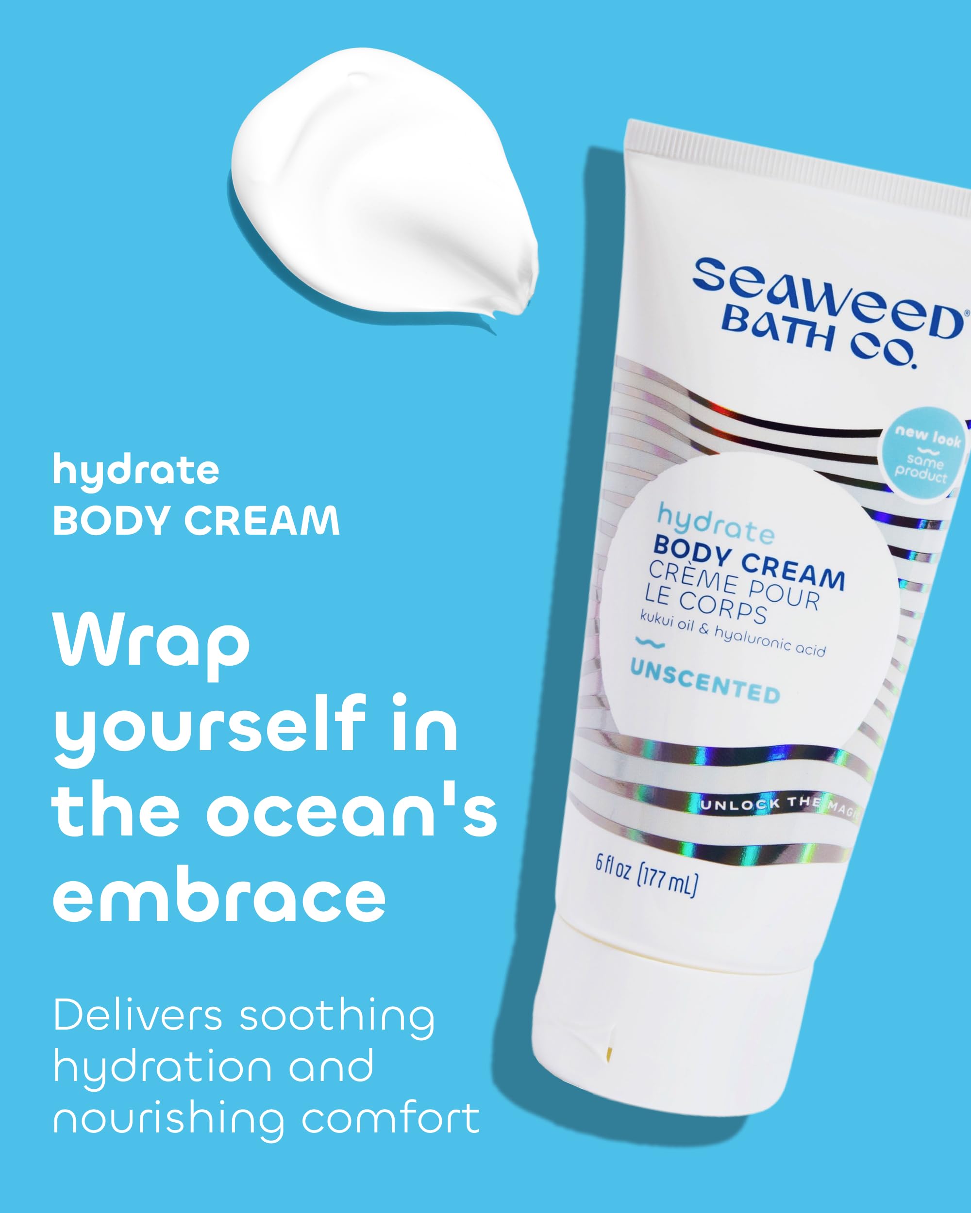 Seaweed Bath Co. Hydrate textura de absorción rápida para uso diario en piel seca.
