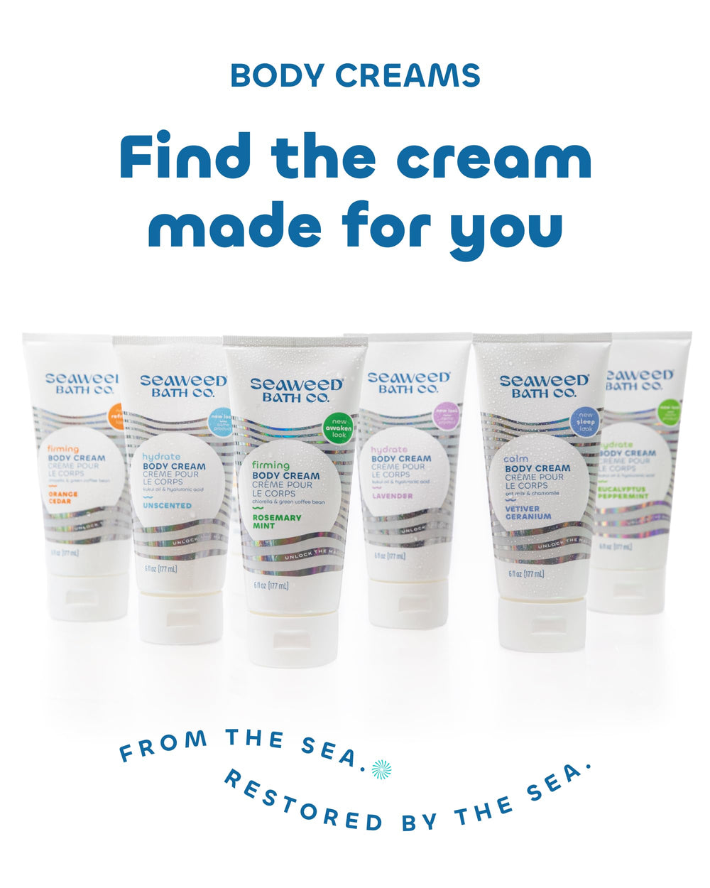 Seaweed Bath Co. Hydrate Lavender skin-application photo for daily moisturization.